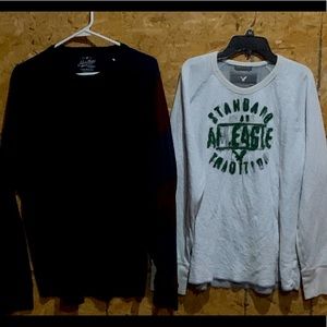 A sweater and long sleeve shirt